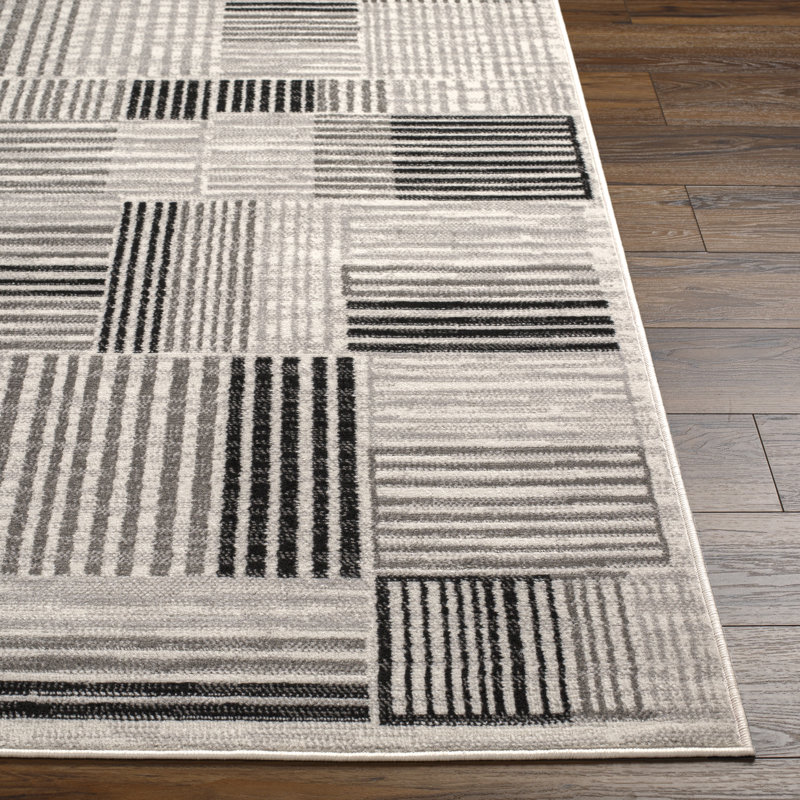Gracie Oaks Hisela Performance Gray/Black/Beige Rug Wayfair